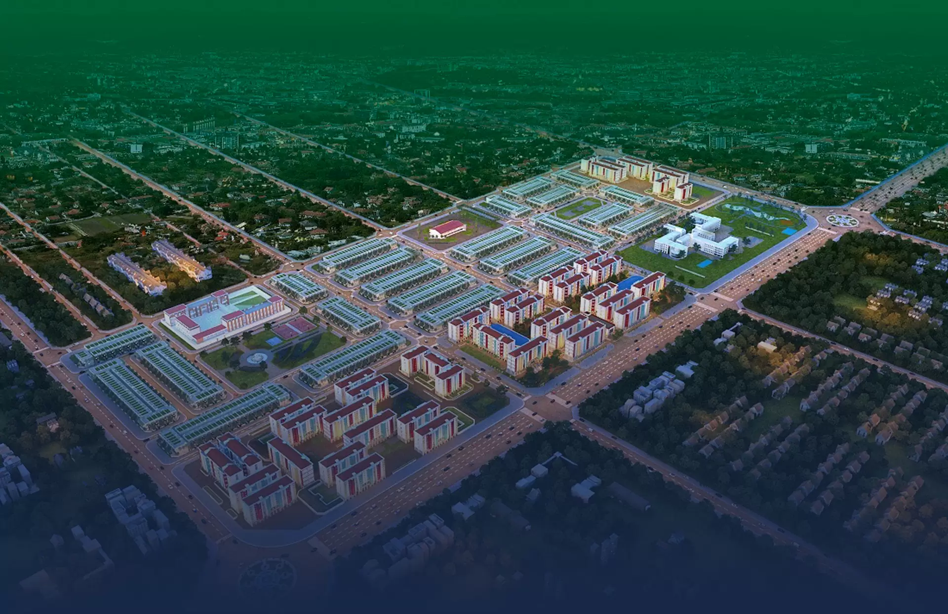 Phối cảnh DTA Happy Home Nhơn Trạch — Khu đô thị DTA City
